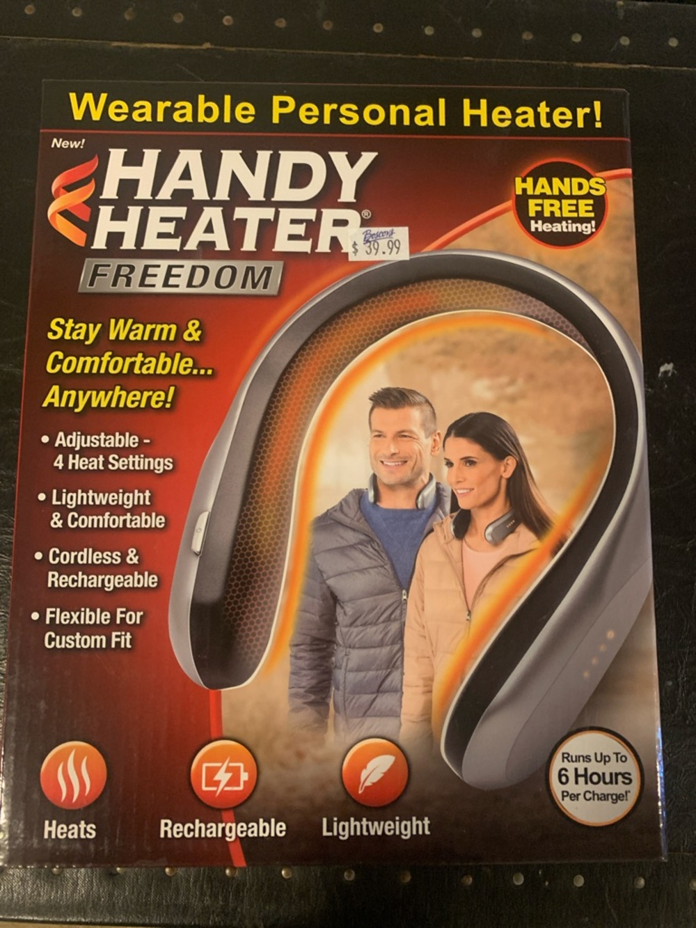 Handy Heater Freedom Wearable Personal Heater - Gray